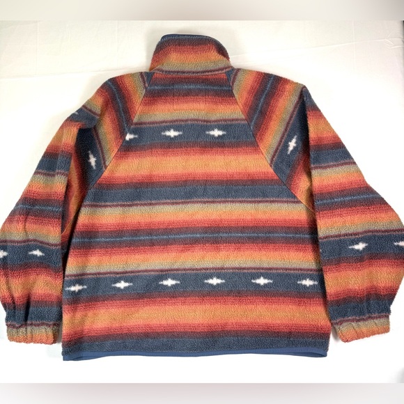 AMERICAN EAGLE Womens Southwestern Fleece Snap Front Jacket S Cozy Boho Western - Picture 15 of 15